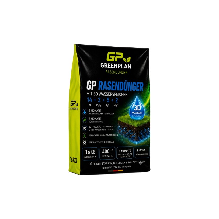 GreenPlan GP Rasendünger mit 3D Wasserspeicher
